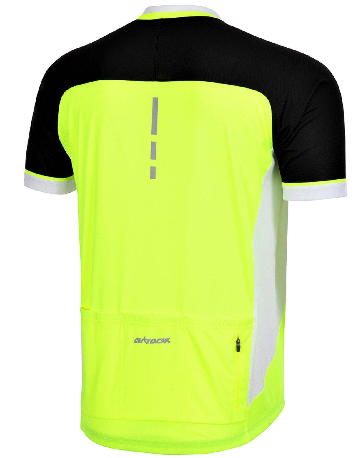Herren Fahrradtrikot Kurzarm Radtrikot Pro T II Neon-Schwarz 4/4