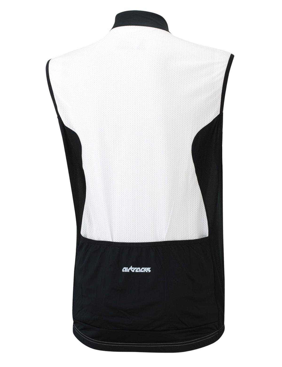 Herren Fahrradtrikot Kurzarm Radtrikot Ärmellos Comfort Line Weiss Schwarz 2/4