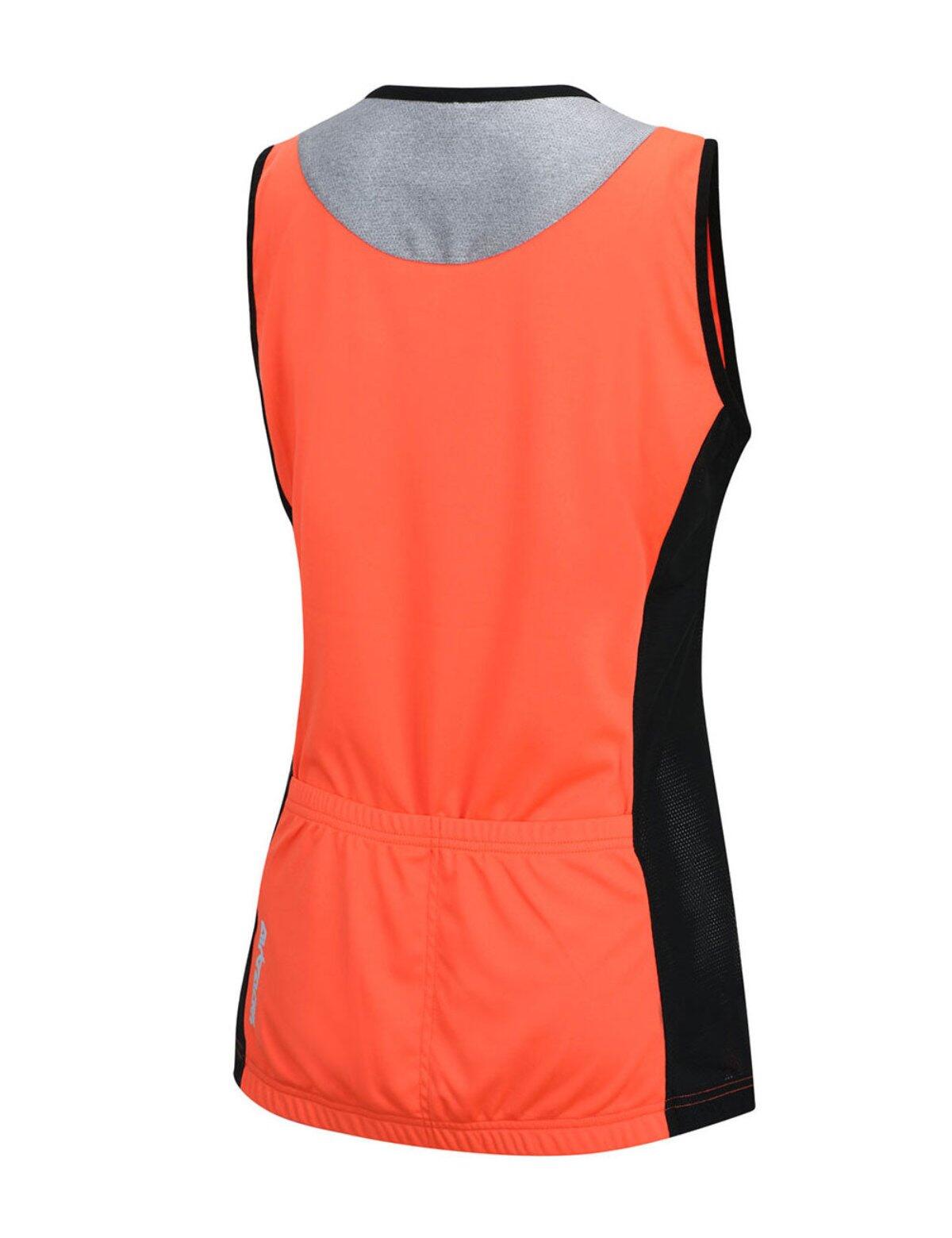 Damen Fahrradtrikot Kurzaram Radtrikot Ärmellos Comfort Line Rot 4/4