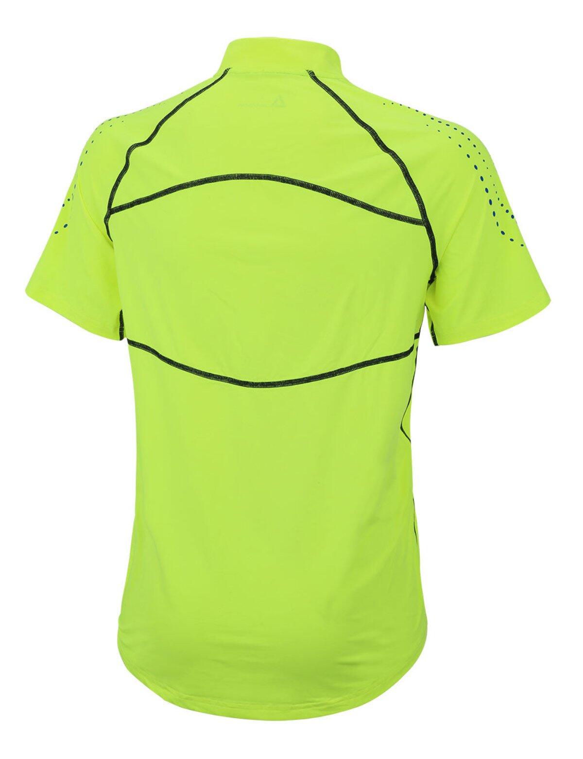 Herren Kompressions Laufshirt Kurzarm Pro Team Neon 4/4