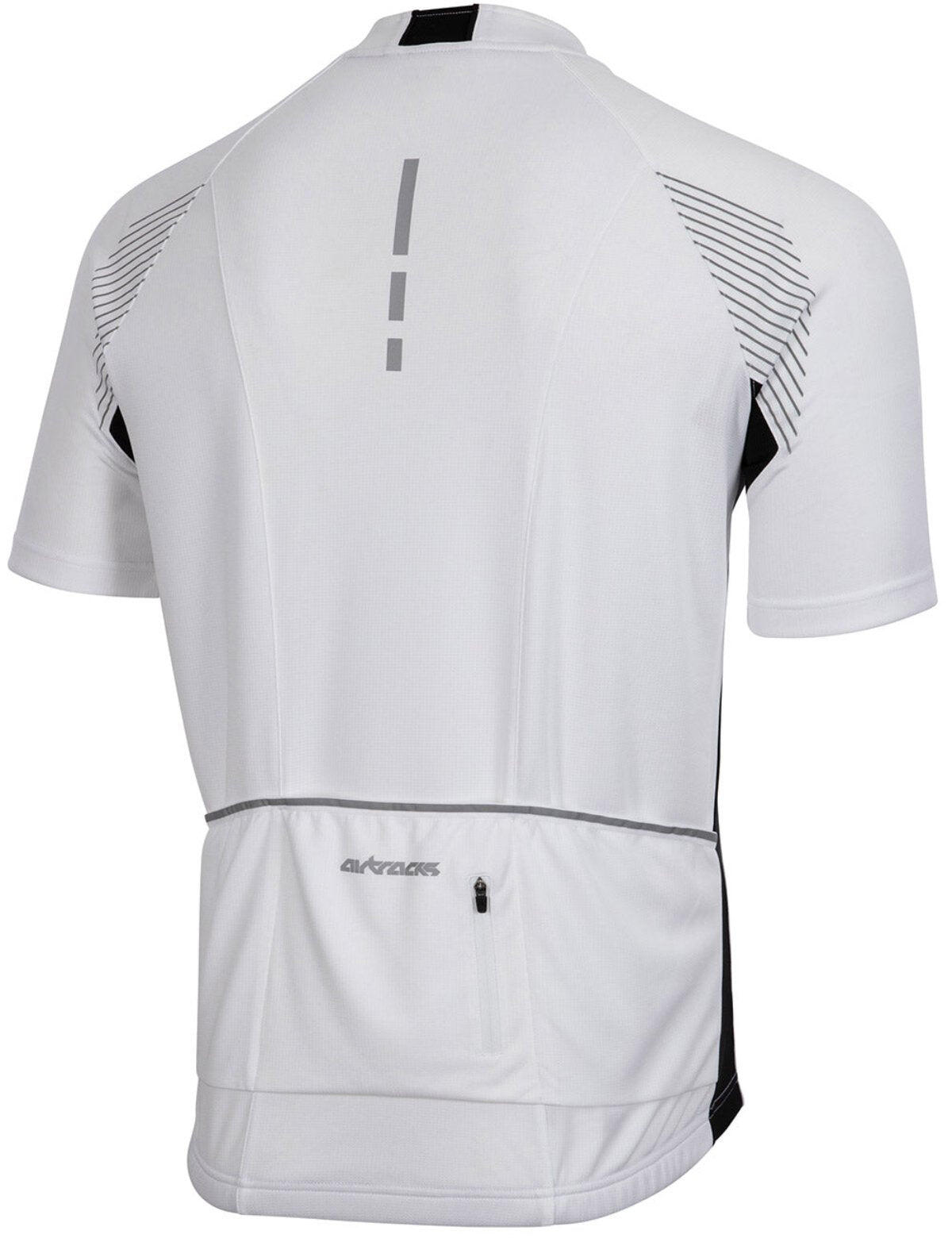 Herren Fahrradtrikot Kurzarm Radtrikot Team II Weiss-Schwarz 4/4