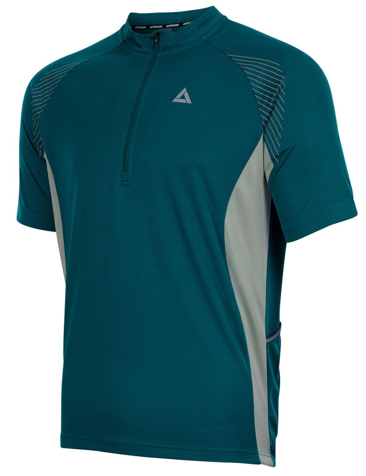 Herren Fahrradtrikot Kurzarm Radtrikot Team II Grün-Grau 2/4
