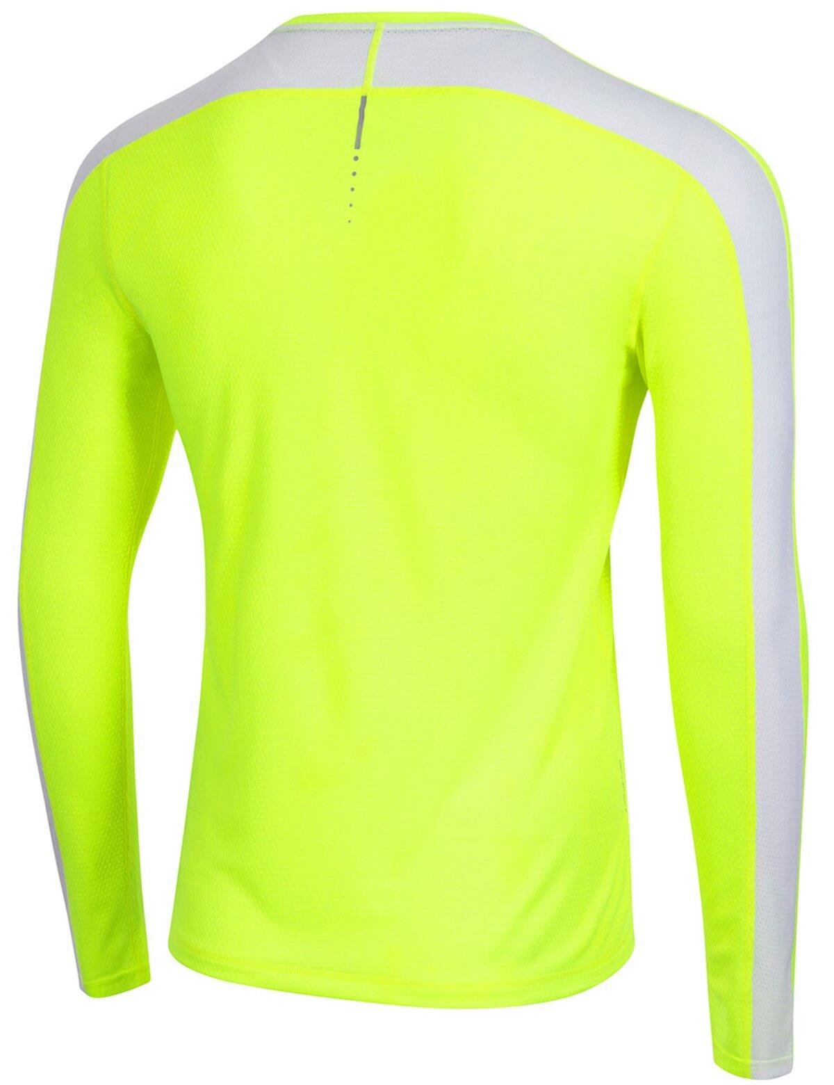 Herren Funktions Laufshirt Langarm Pro Line Neon Weiss 2/4