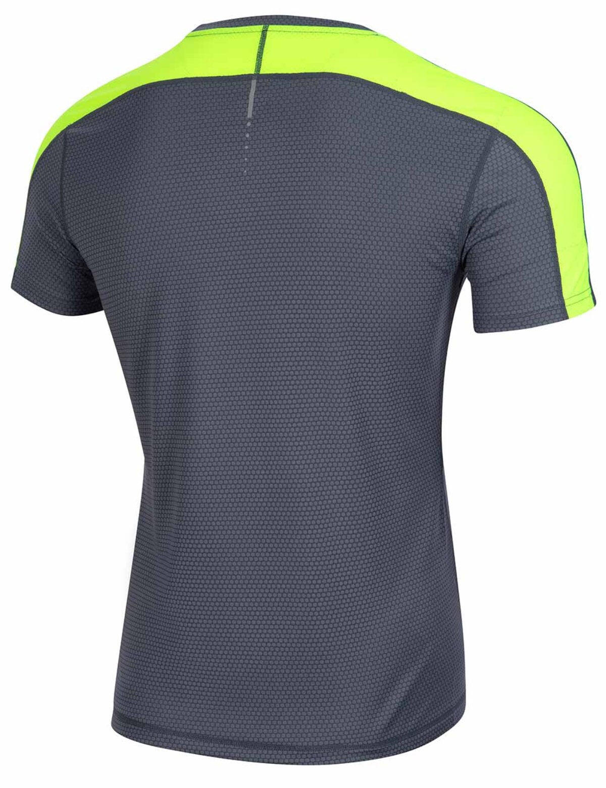 Herren Funktions Laufshirt Kurzarm Pro Line Grau Neon 4/4