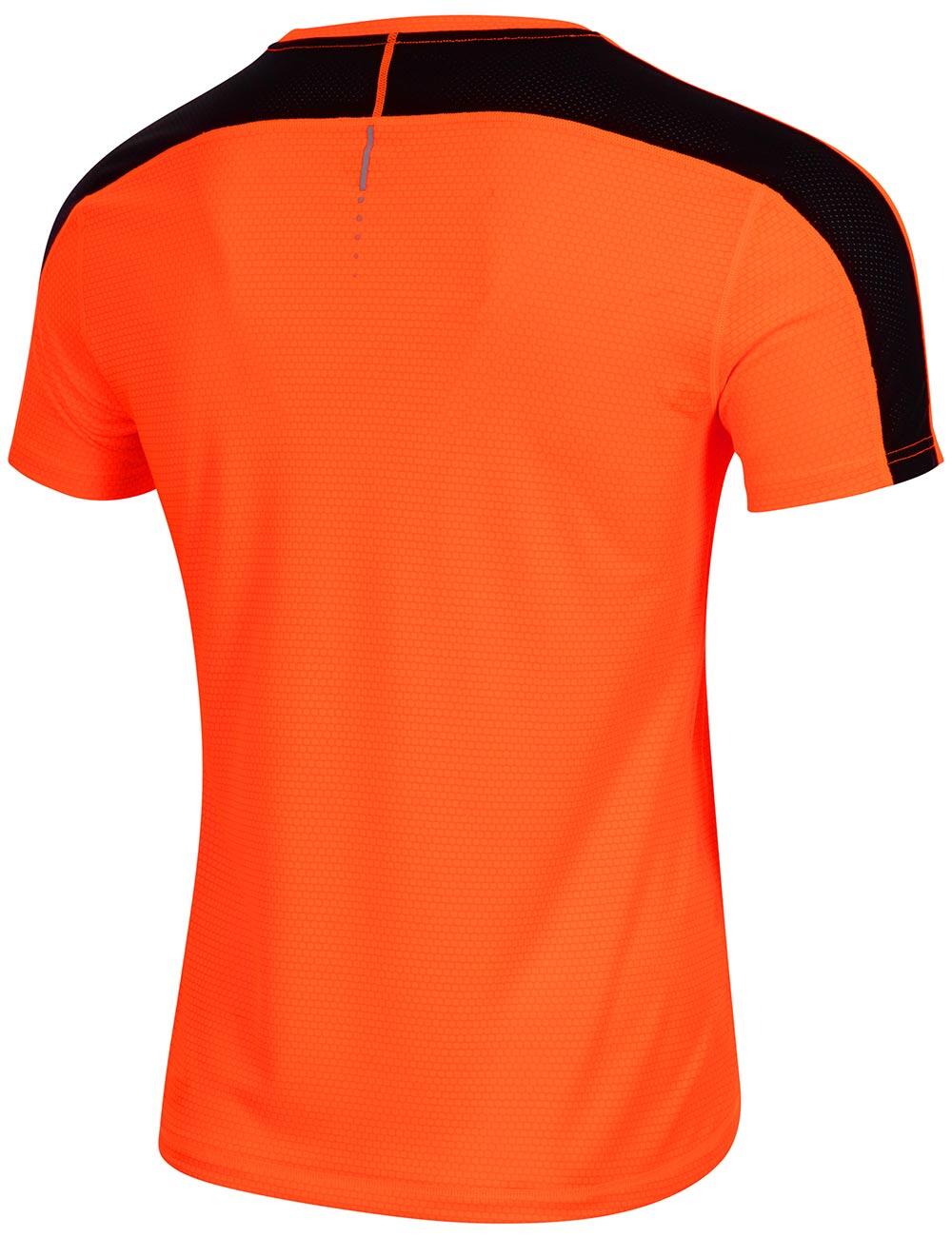 Herren Funktions Laufshirt Kurzarm Pro Line Orange Schwarz 4/4
