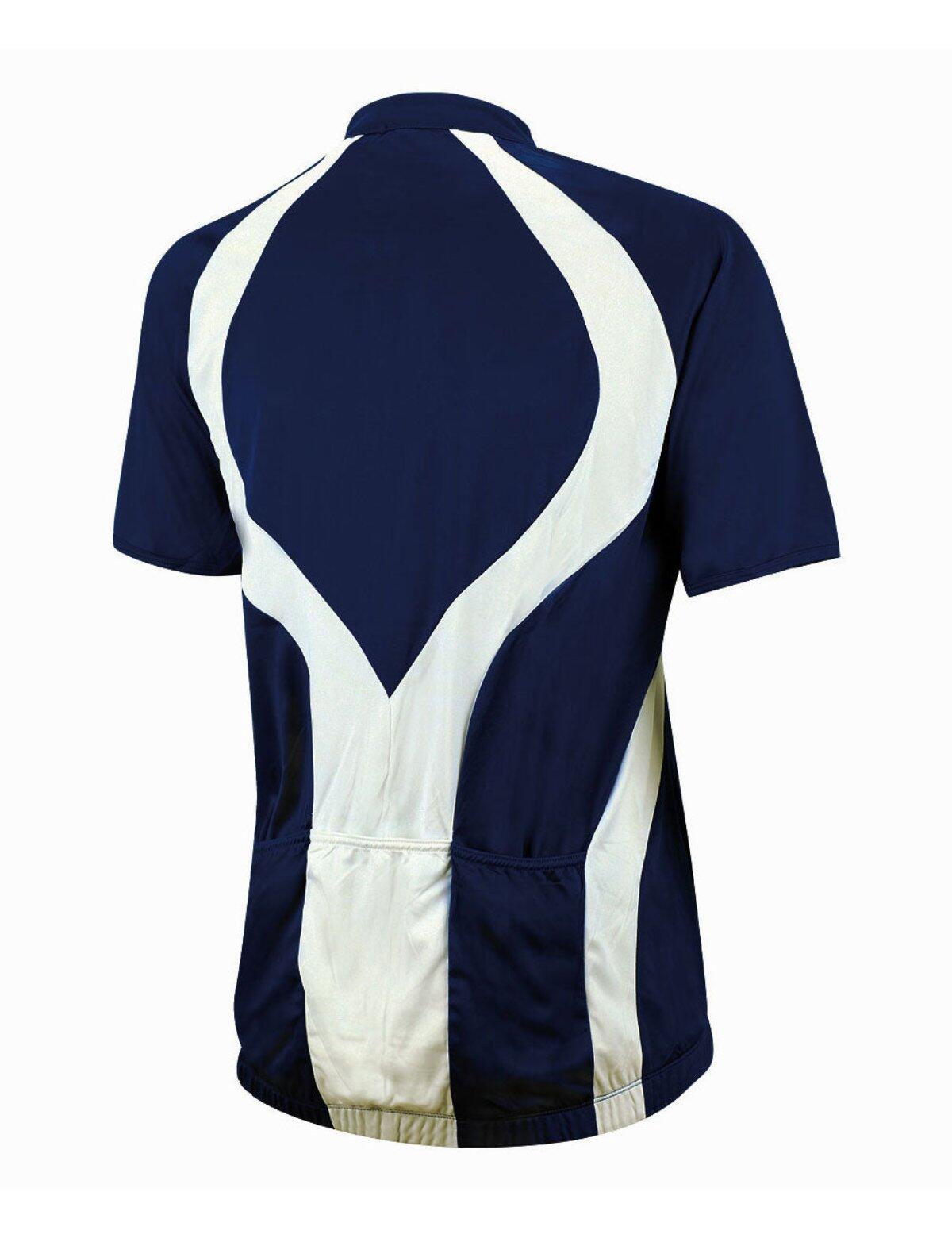 Herren Fahrradtrikot Kurzarm Radtrikot Team Navy-Blau 2/4