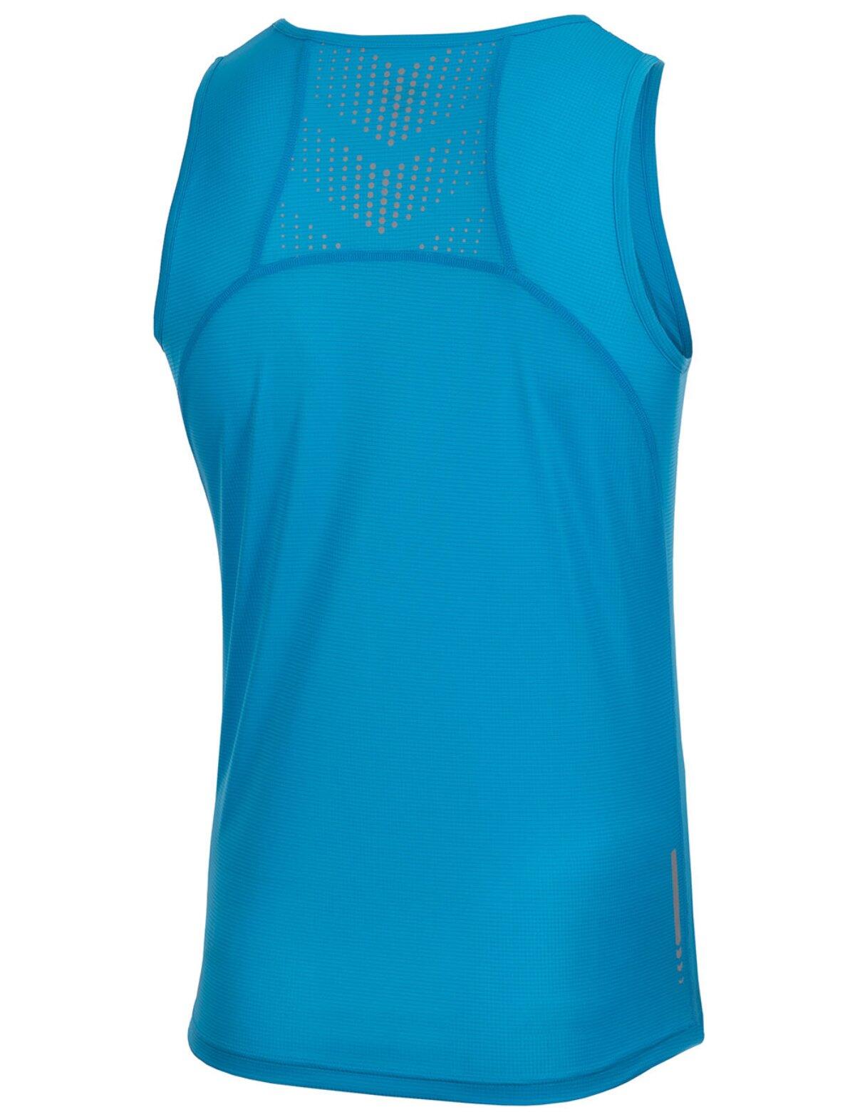 Laufshirt Ärmellos Tank-Top Comfort Line Blau 3/4