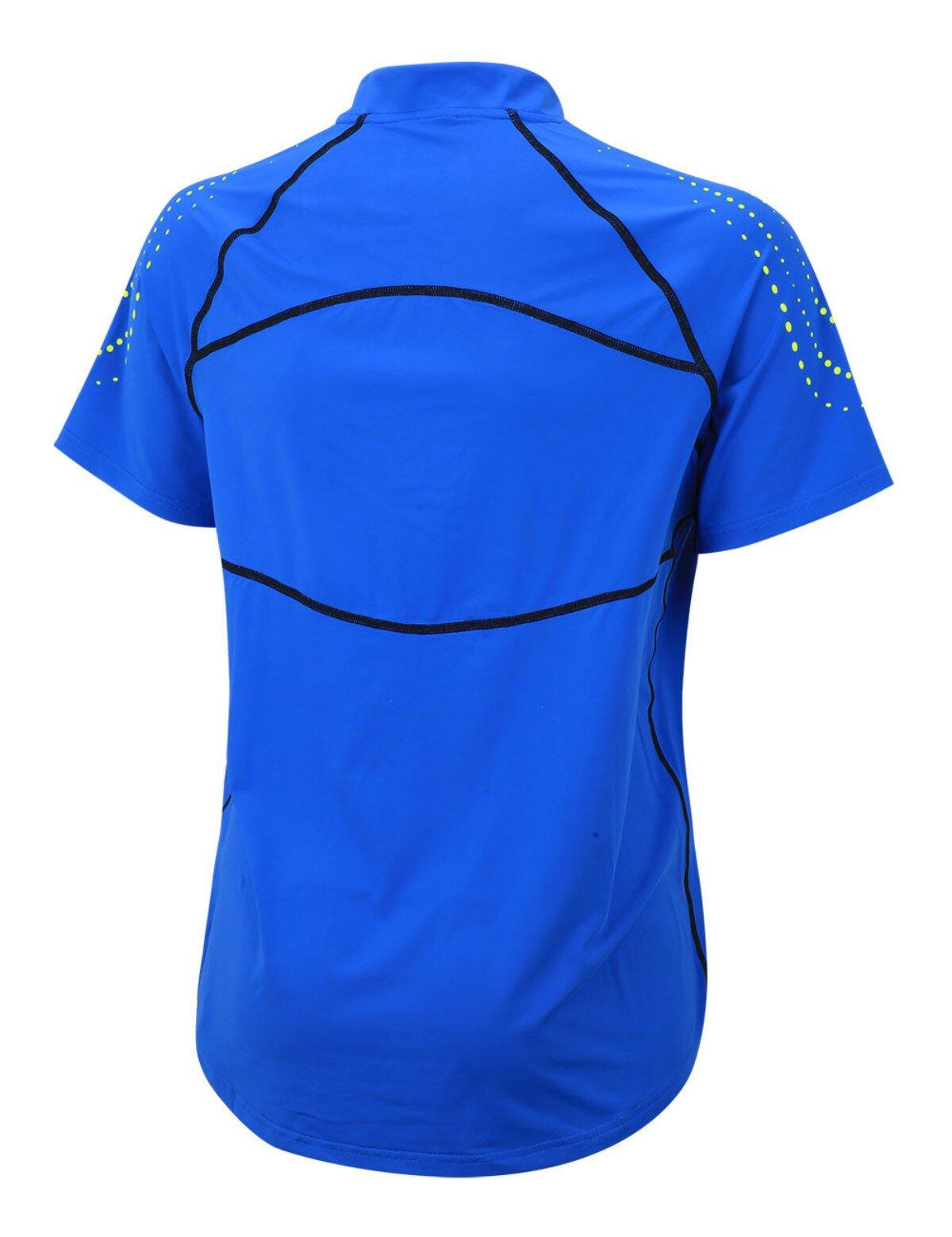 Herren Kompressions Laufshirt Kurzarm Pro Team Blau 4/4