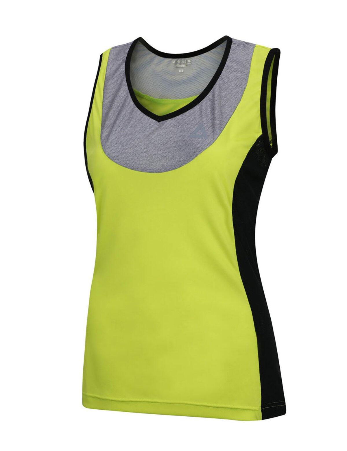 Damen Fahrradtrikot Kurzarm Radtrikot Ärmellos Comfort Line Neon 2/4