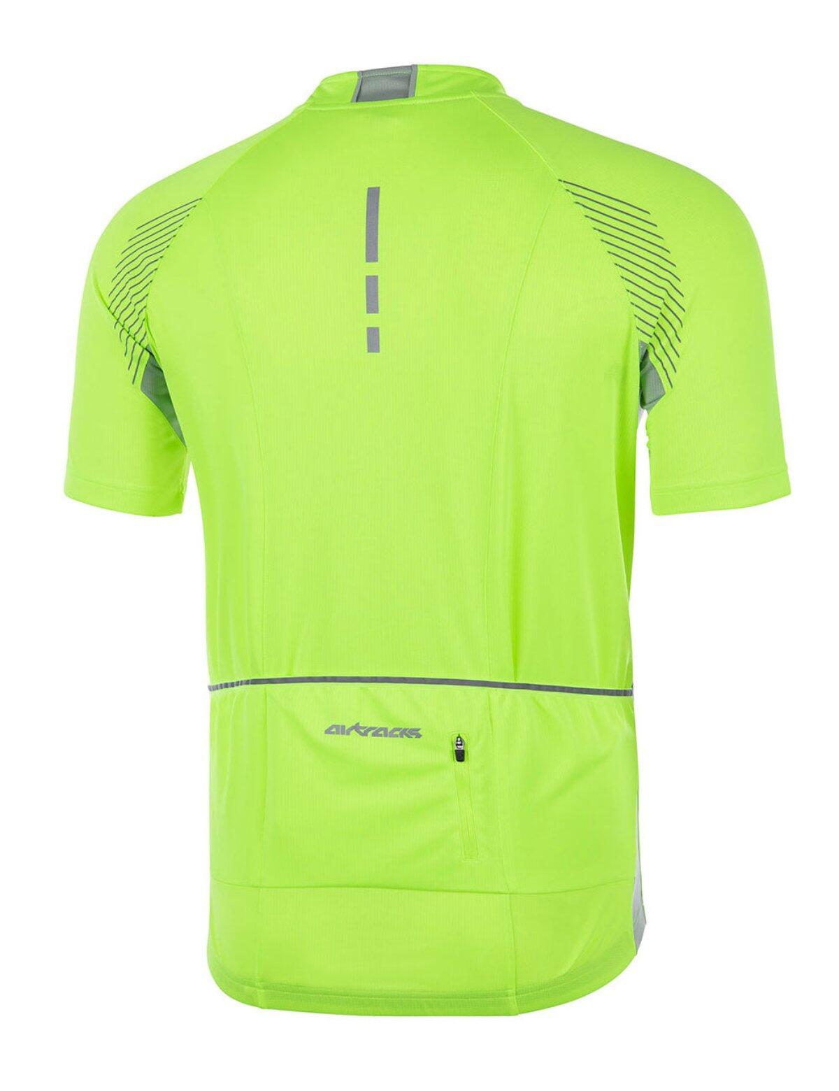 Herren Fahrradtrikot Kurzarm Radtrikot Team II  Neon-Grau 4/4