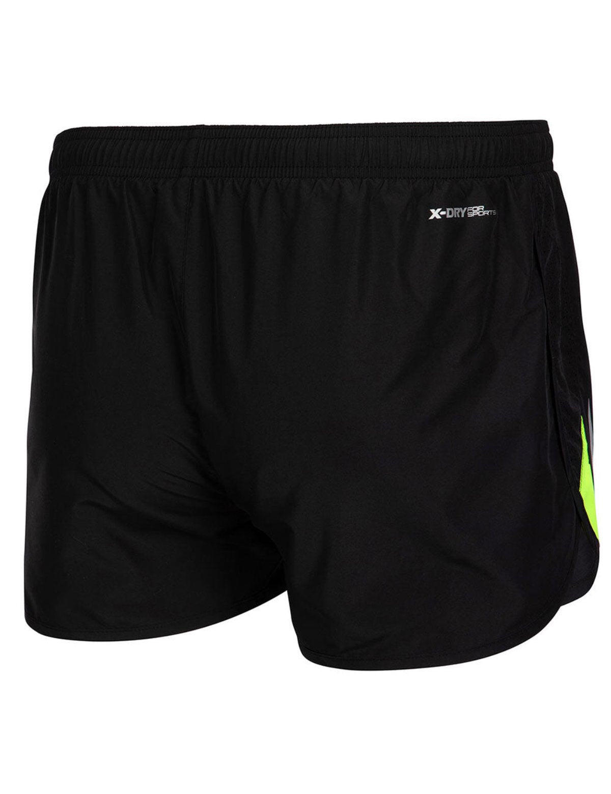 Herren Funktions Laufshorts Comfort Line Schwarz Neon 2/4