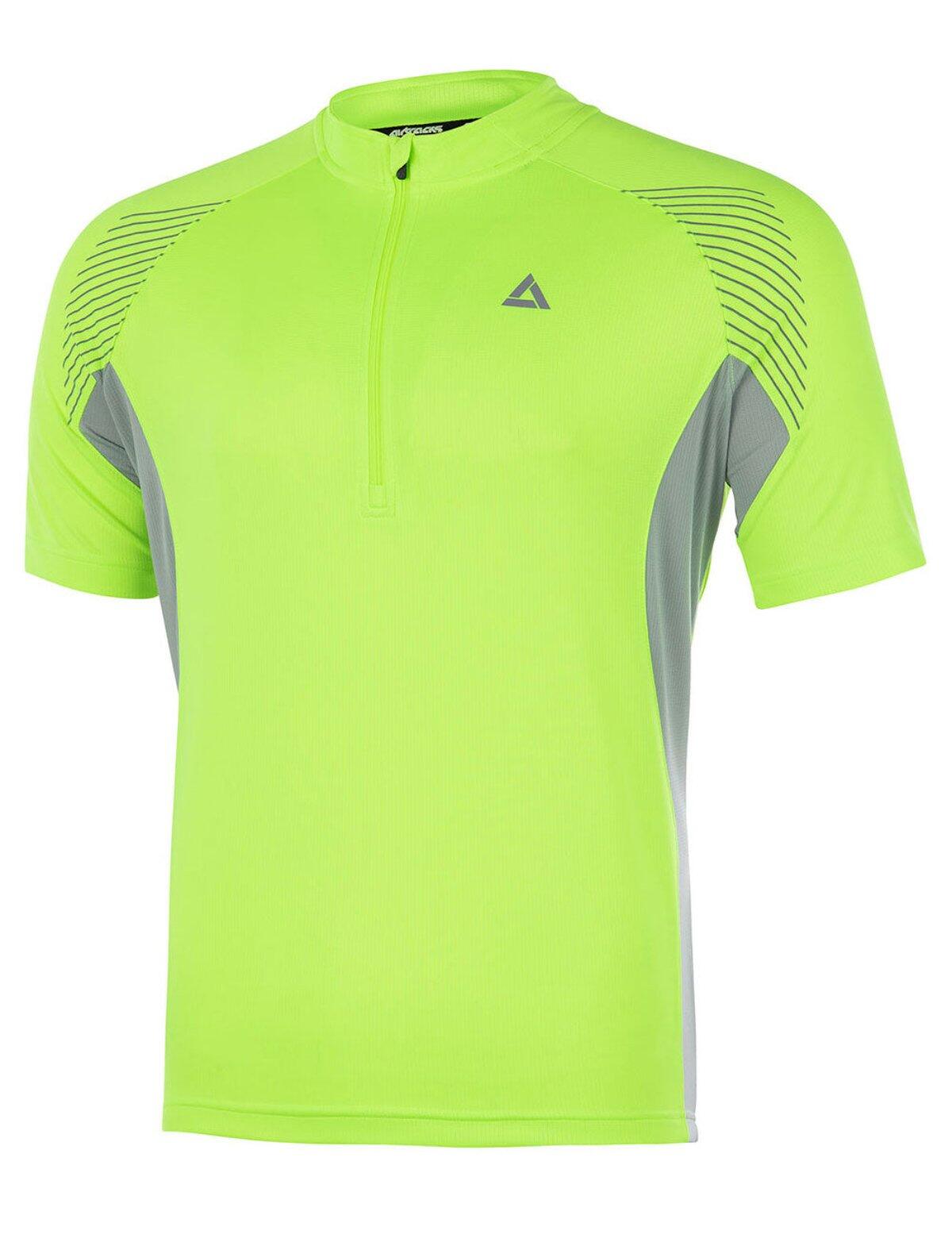 Herren Fahrradtrikot Kurzarm Radtrikot Team II  Neon-Grau 2/4