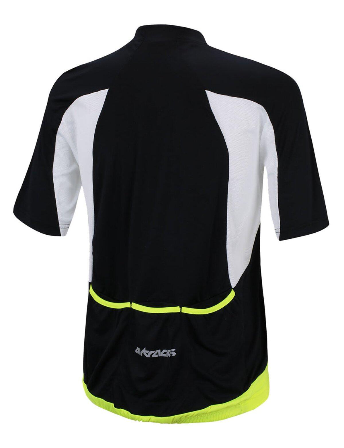 Herren Fahrradtrikot Kurzarm Radtrikot Pro T Schwarz-Weiß 2/4
