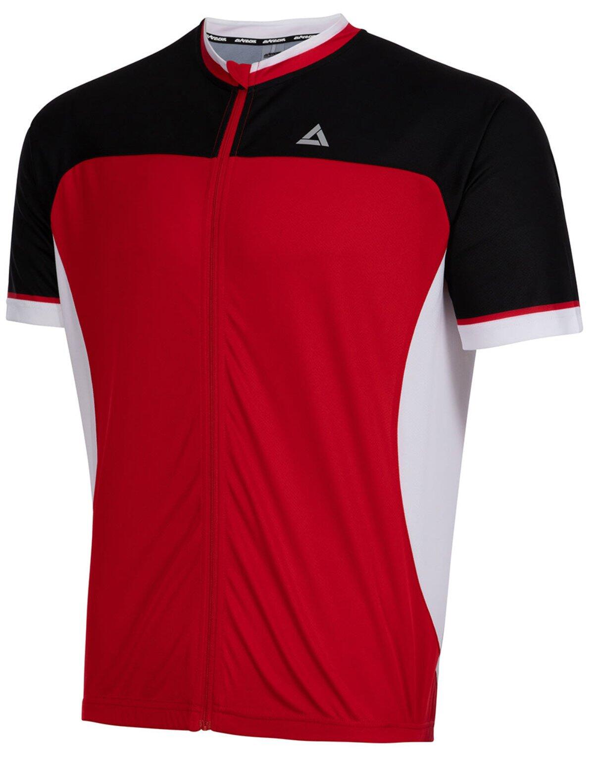 Herren Fahrradtrikot Kurzarm RAdtrikot Pro T II Rot-Schwarz 2/4
