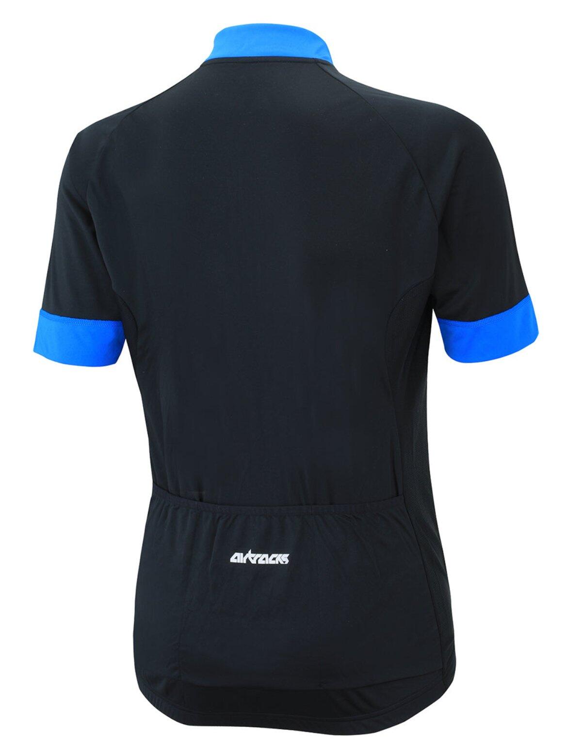 Herren Fahrradtrikot Kurzarm Comfot Line Schwarz Blau 2/4