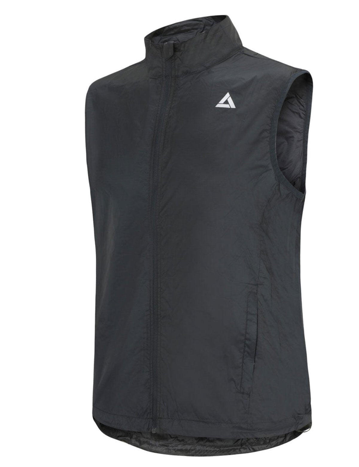 Herren Leichte Windweste Fahrradweste - Laufweste Comfort Line Schwarz 2/4