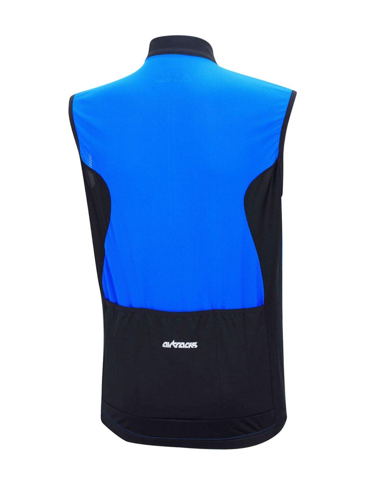 Herren Fahrradtrikot Kurzarm Radtrikot Ärmellos Comfort Line Blau Schwarz 4/4