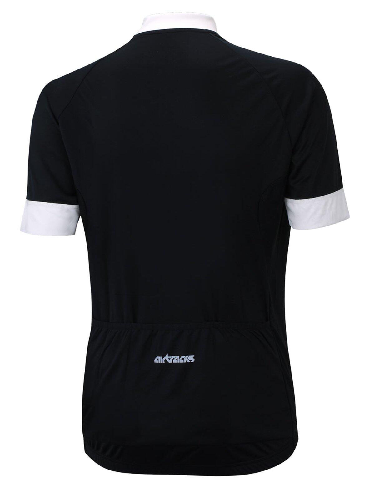 Herren Fahrradtrikot Kurzarm Comfot Line Schwarz Weiss 2/4