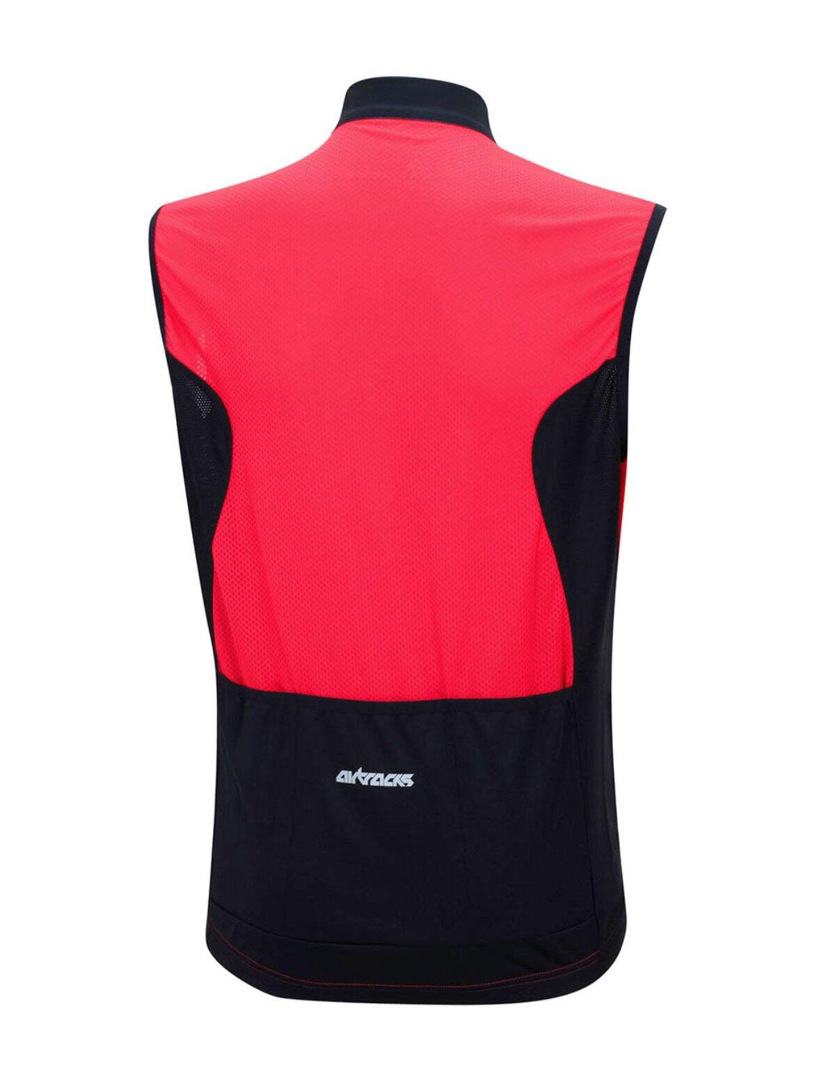 Herren Fahrradtrikot Kurzarm Radtrikot Ärmellos Comfort Line Rot Schwarz 2/4