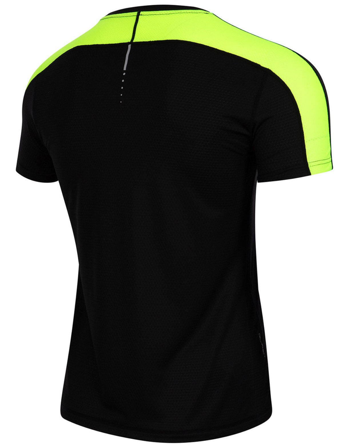 Herren Funktions Laufshirt Kurzarm Pro Line Schwarz Neon 4/4