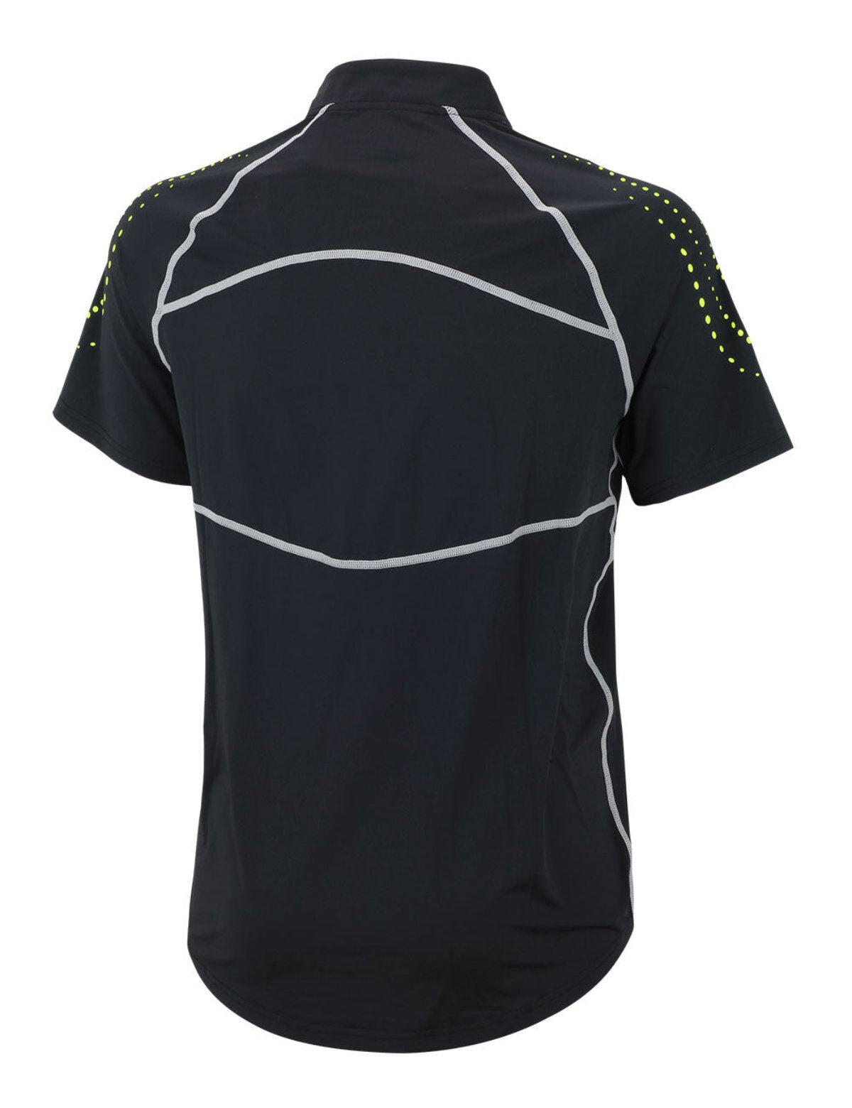Herren Kompressions Laufshirt Kurzarm Pro Team Schwarz 4/4