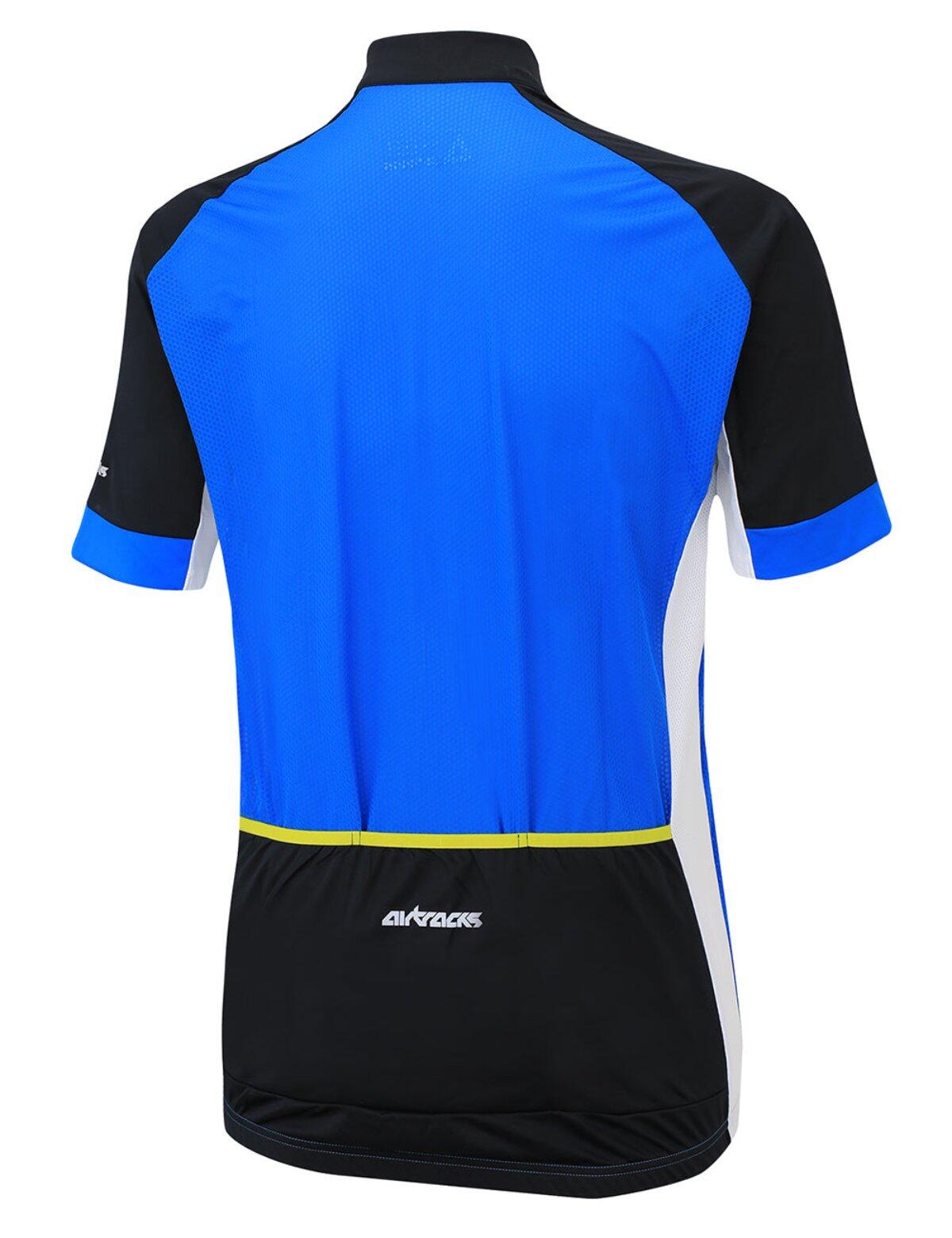 Herren Fahrradtrikot Kurzarm Radtrikot Pro Team Line Blau Schwarz 4/4