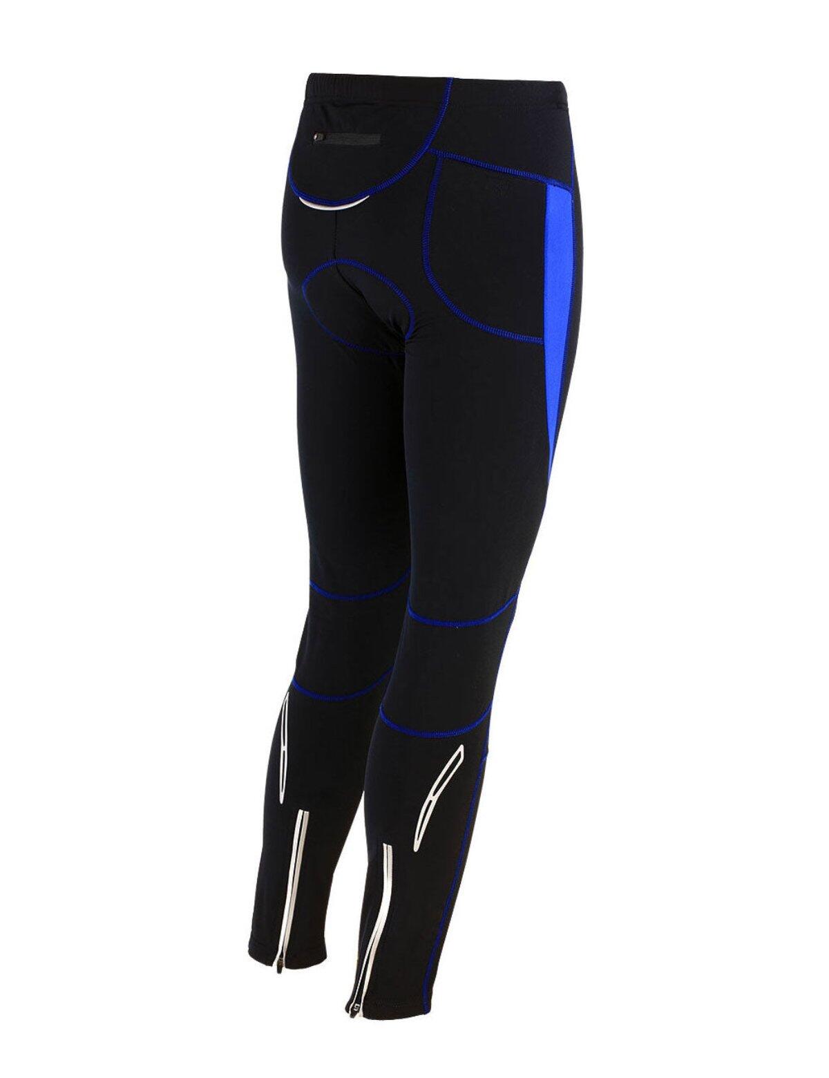 Herren Thermal Fahrradhose Pro T Schwarz Blau 2/4