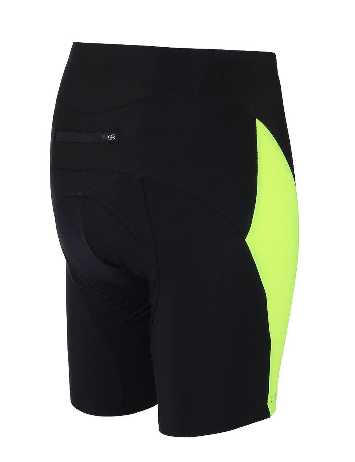 Herren Fahrradhose Kurz Pro T Schwarz Neon 2/4