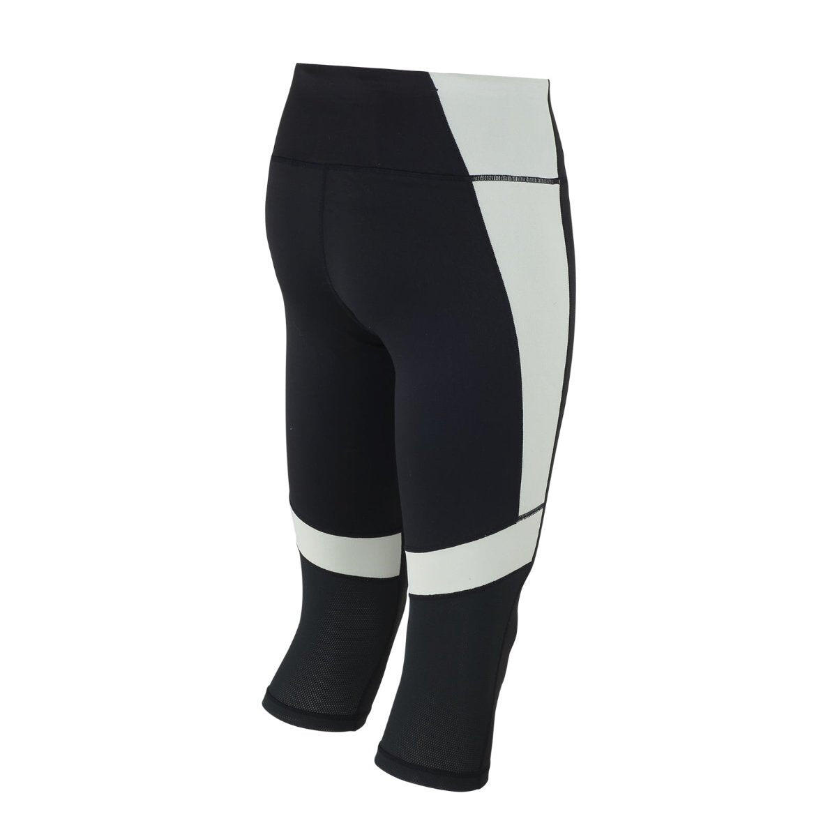 Damen Fitnesshose - Laufhose 3-4 Schwarz Grau Red Decoct 4/4