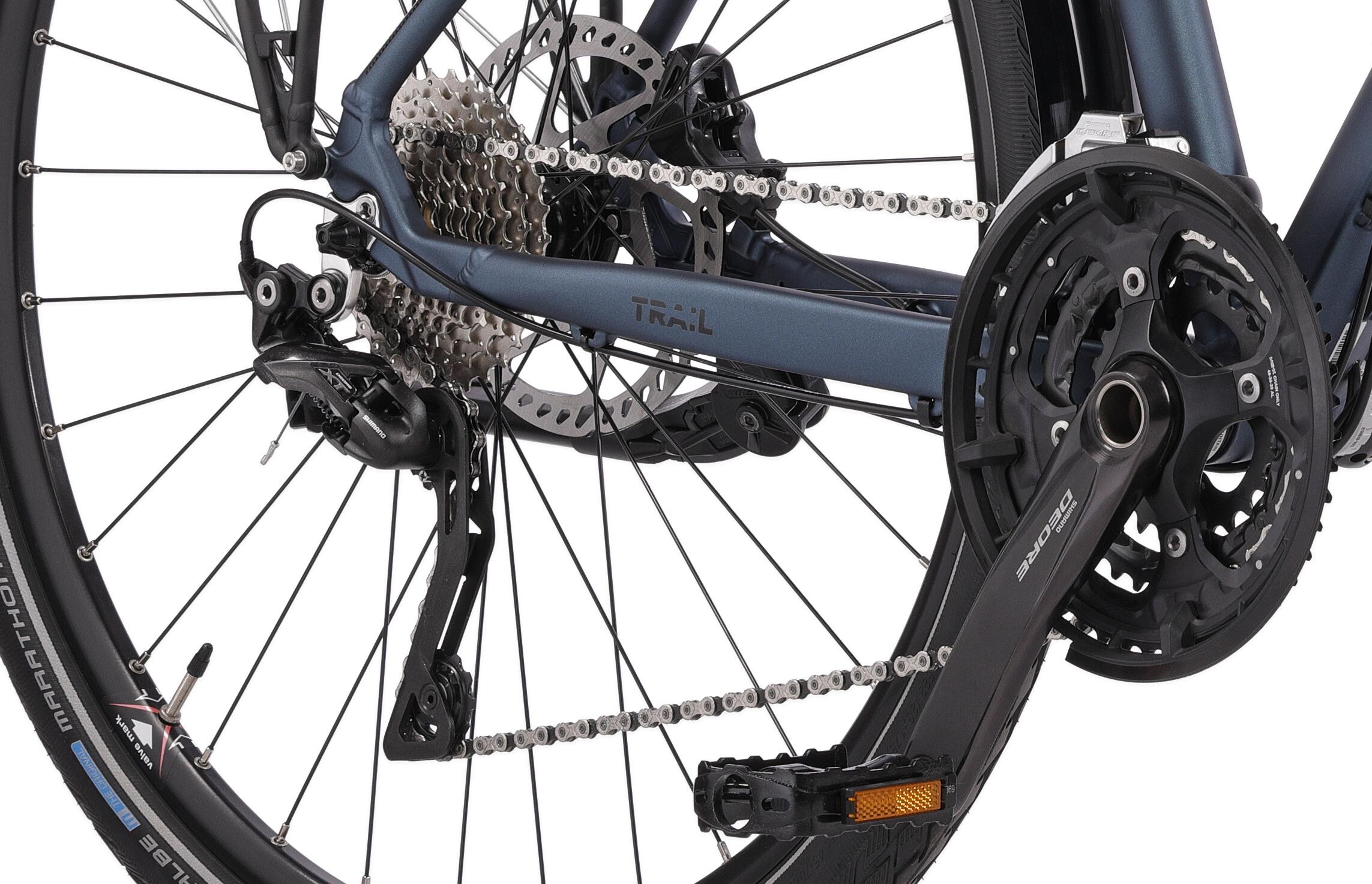 28" dames trekkingfiets TRAIL 6.0 Shimano  DEORE XT RD-T8000 SGS 3/4