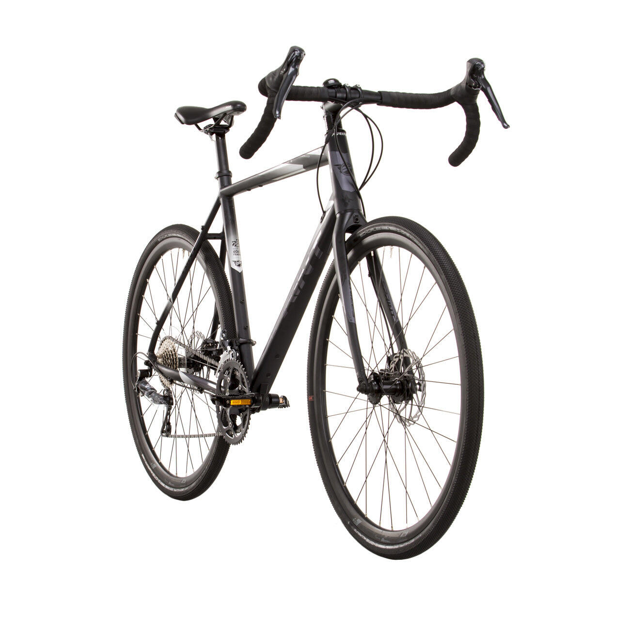 28" Herren Gravel Bike WHISPER 5.0 Fahrrad 2 x 9 Shimano SORA R3000 Schwarz 3/4