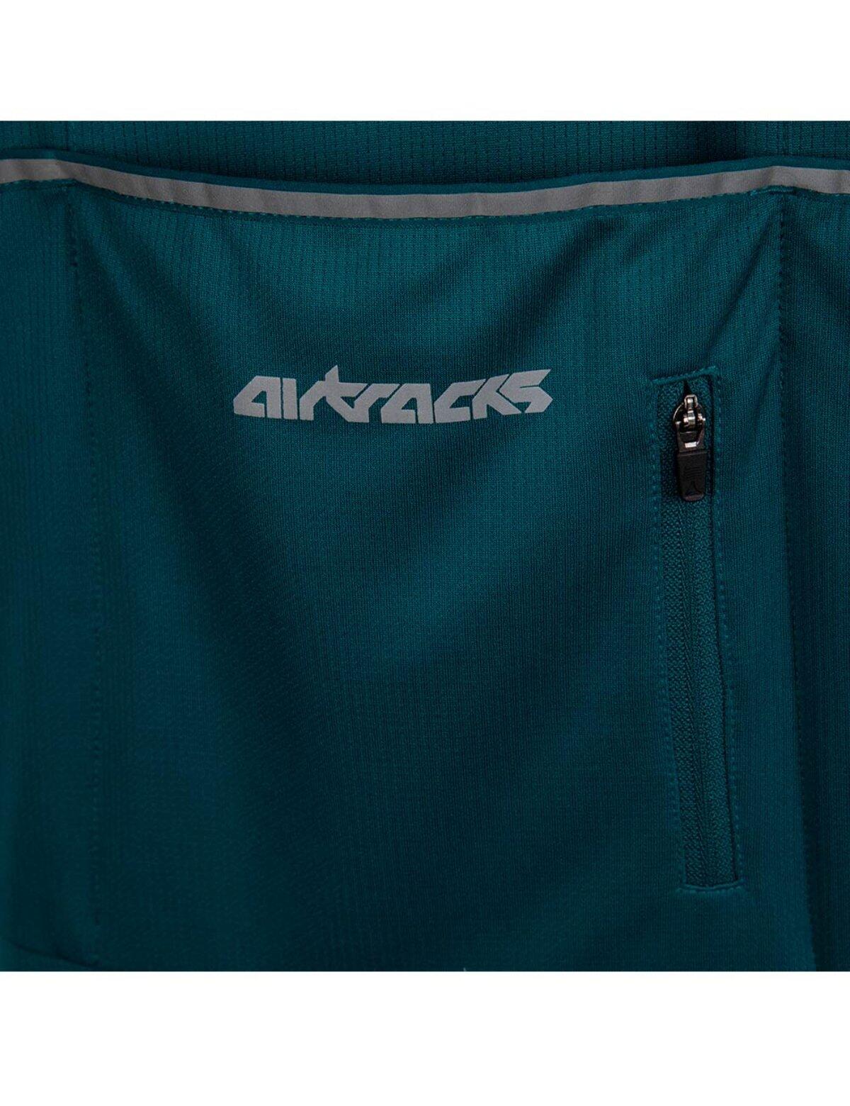Herren Fahrradtrikot Kurzarm Radtrikot Team II Grün-Grau 3/4