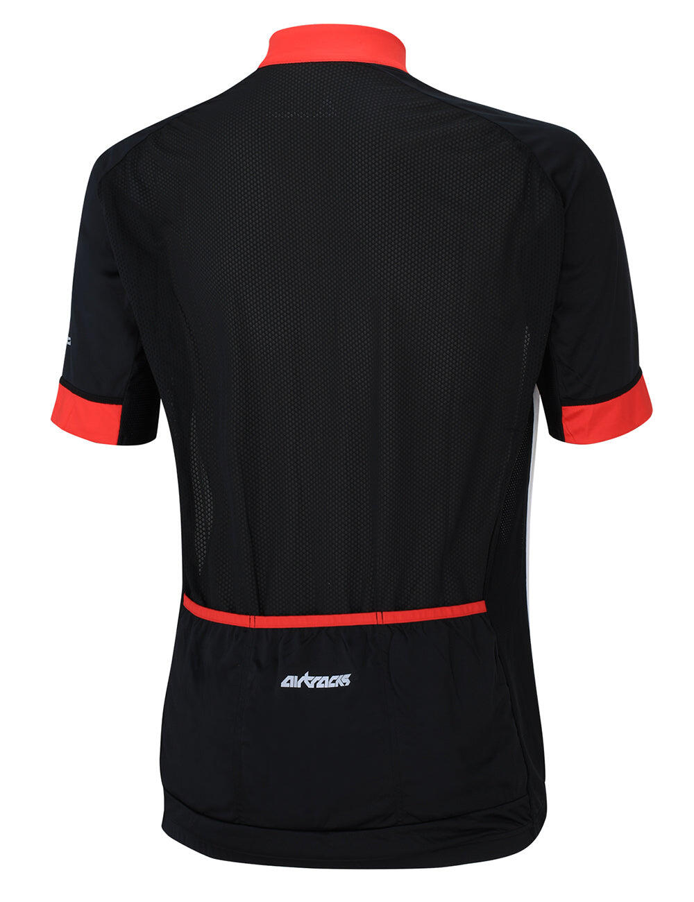 Herren Fahrradtrikot Kurzarm Radtrikot Pro Line Weiss Schwarz Rot 2/4