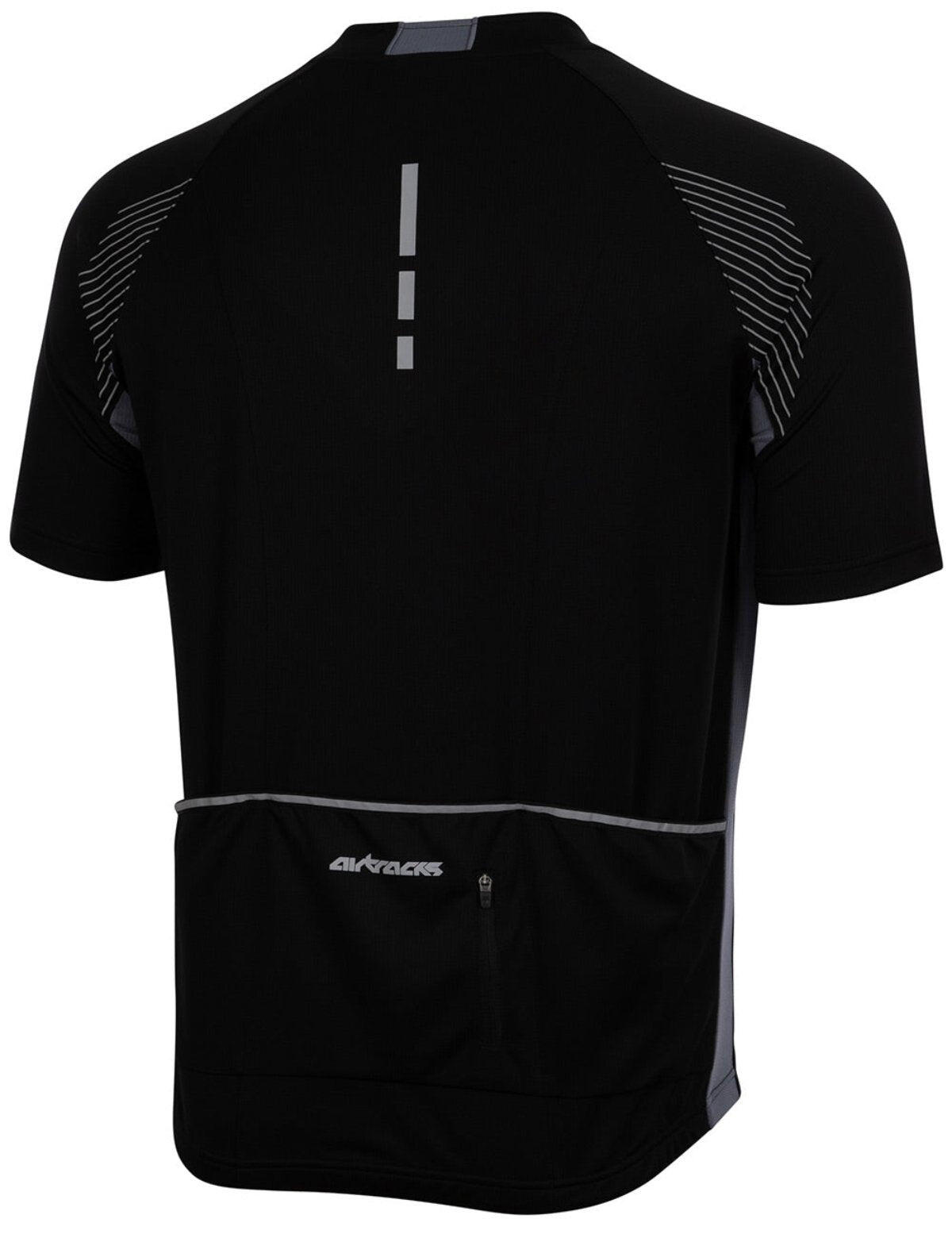 Herren Fahrradtrikot Kurzarm Radtrikot Team II Schwarz-Grau 4/4