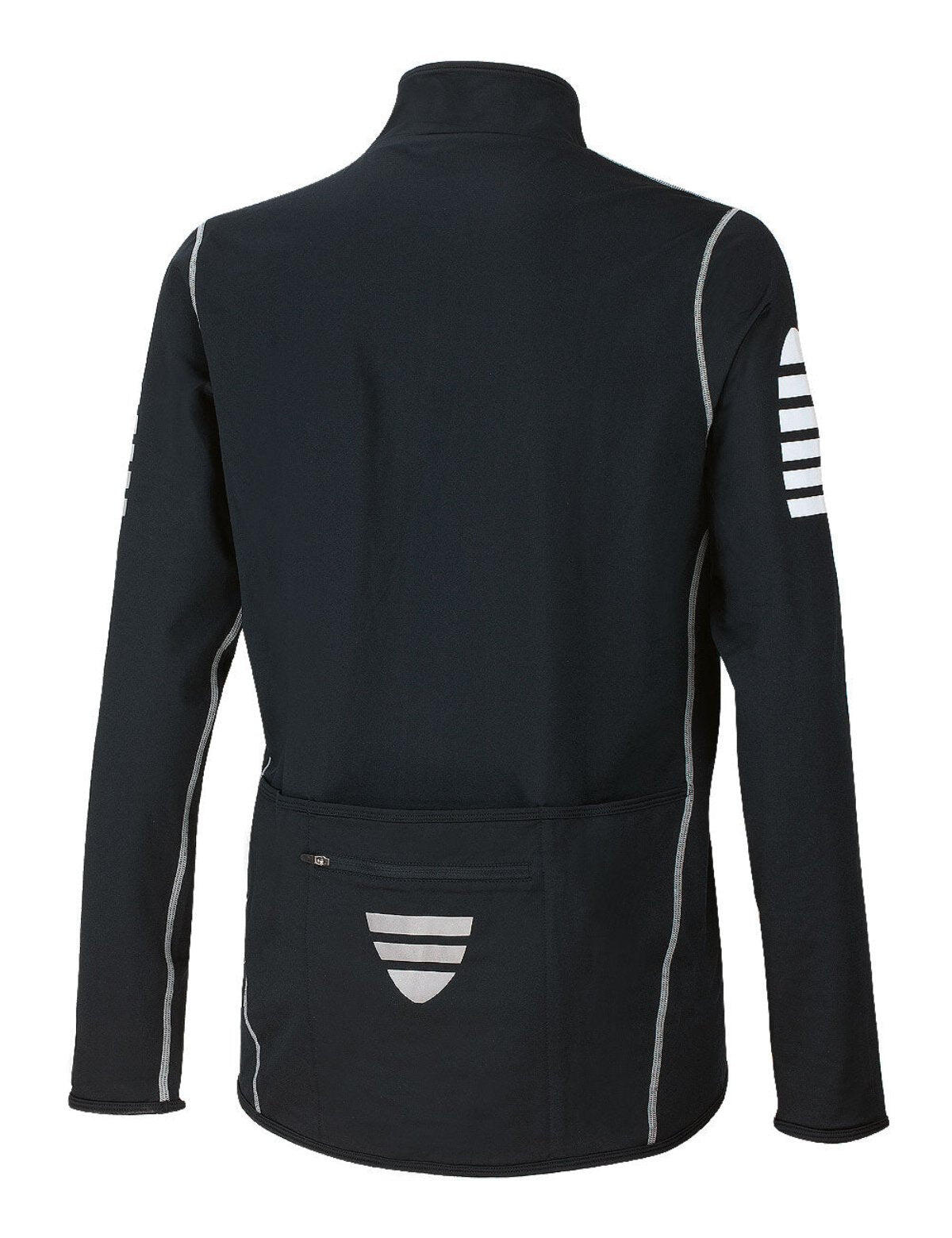 Herren Winter Fahrradtrikot Langarm Pro Fleece Thermaltrikot Schwarz-Silber 2/4