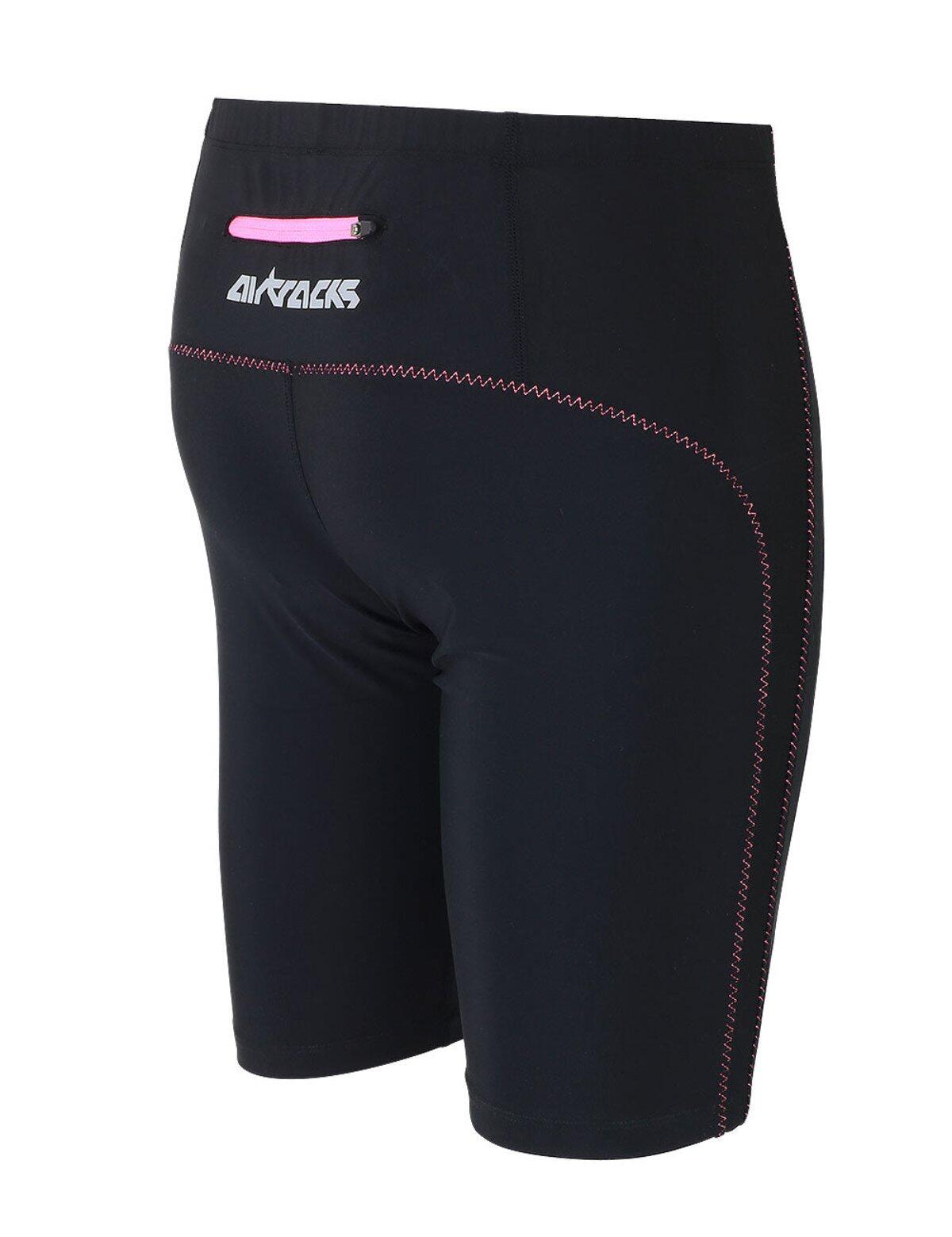 Damen Laufhose Tight Kurz Pink 2/4