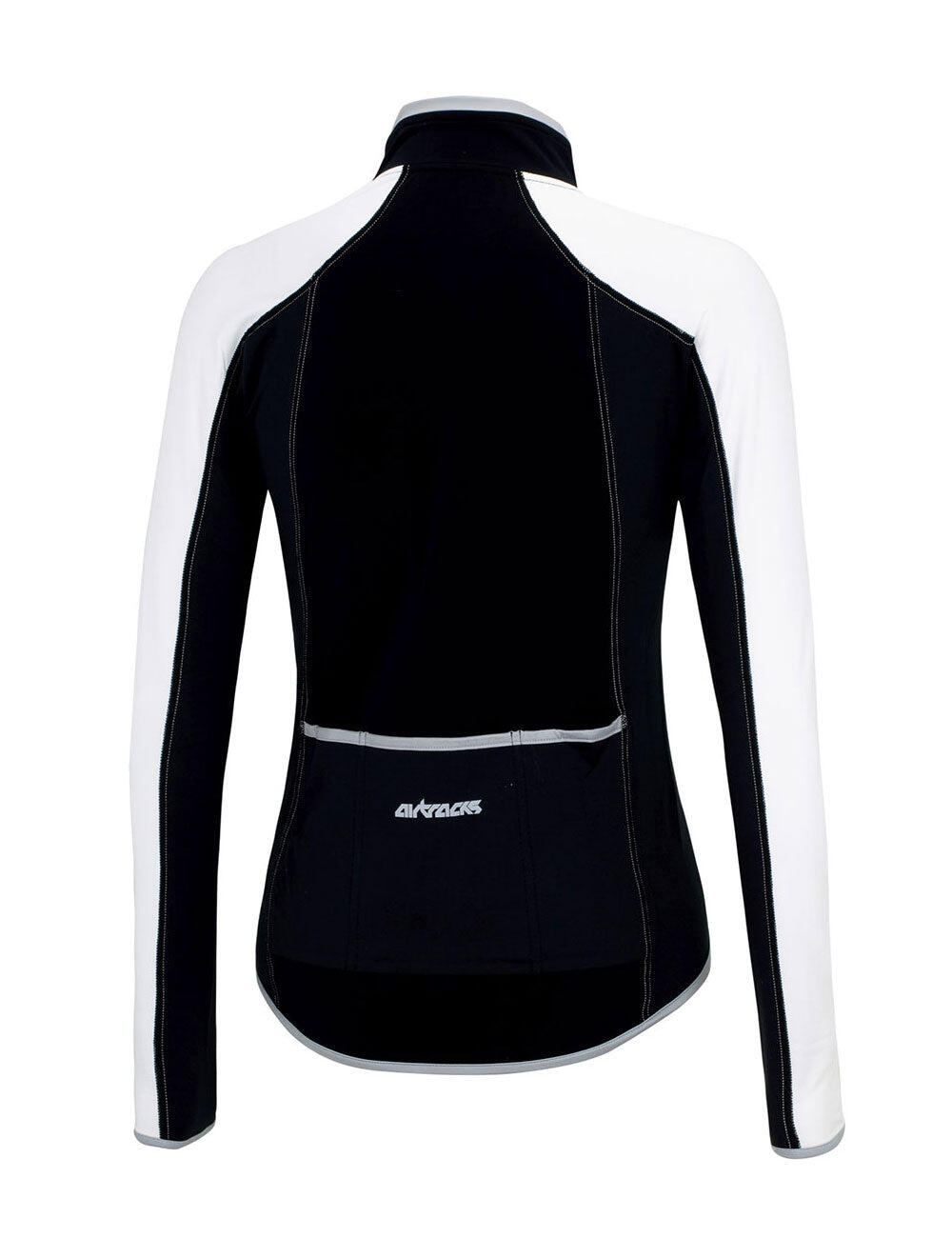 Herren Winter Fahrradtrikot Pro Line Langarm Fleece Thermoradtrikot Schwarz Weiß 2/4