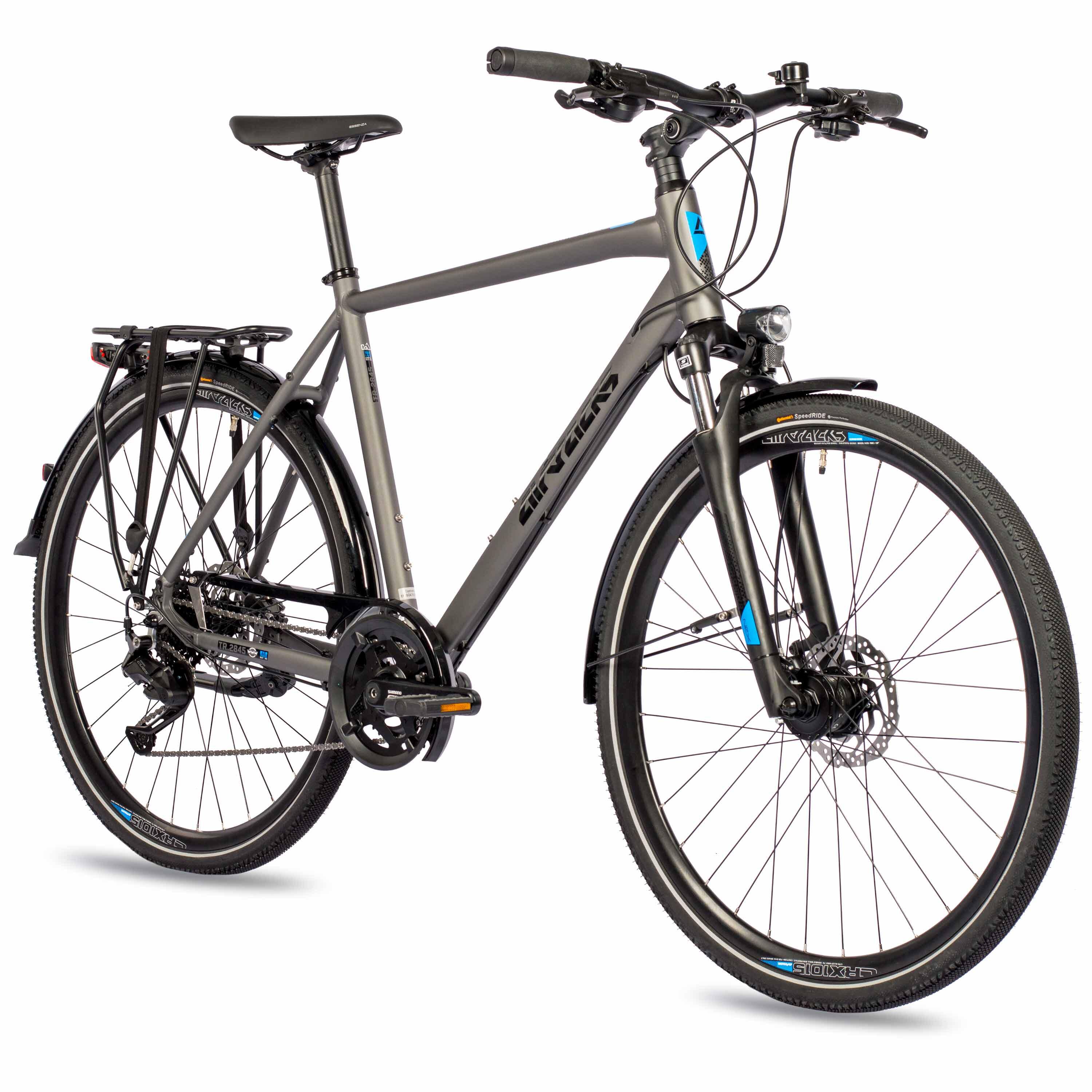 28" Herren Trekking Fahrrad TR.2845 Trekkingrad 2 x 9 GANG SHIMANO CUES |  Decathlon