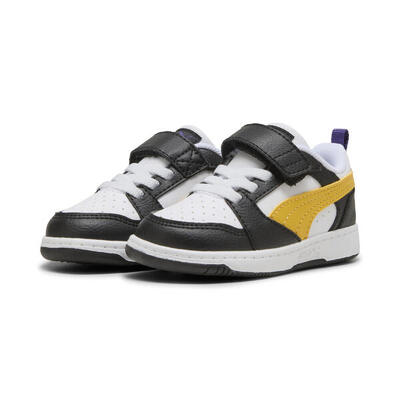 Puma rebound v6 lo sneakers voor peuters puma black yellow sizzle white