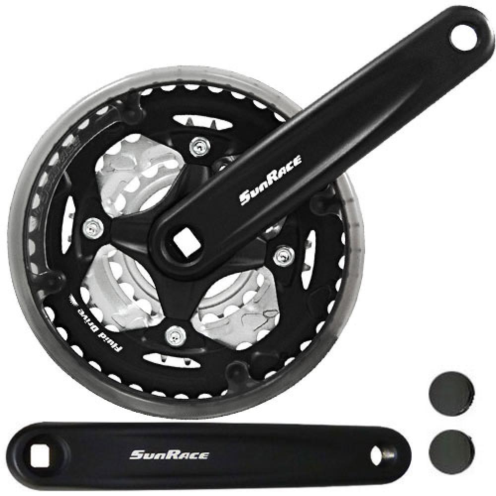 Triple Front MTB Crankset SunRace chain set M500 42 34 24T 9 speed