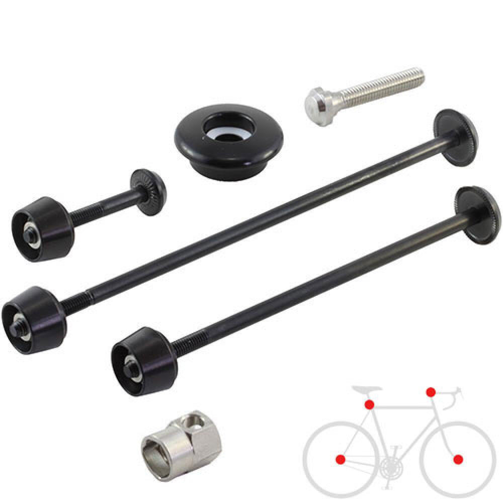 Brochettes de roues vélo GA noir 2/3