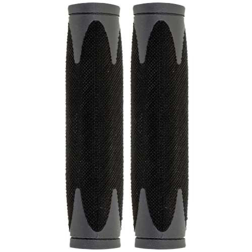 Messingschlager Griffe Velo D2, Velo, Paar, 130/130mm, schwarz/grau 2/3
