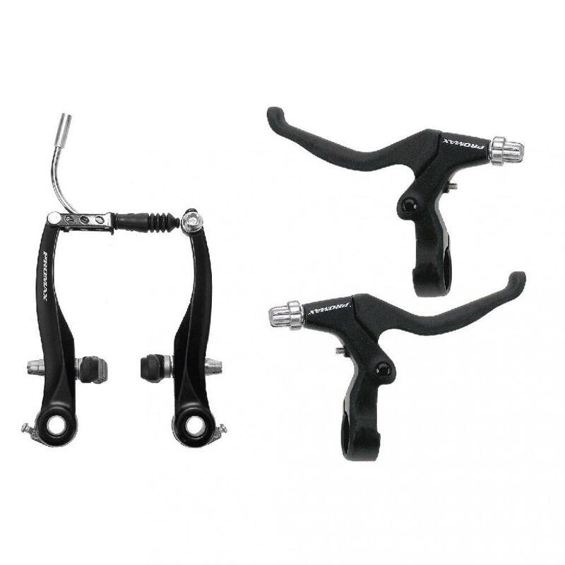 PROMAX set de frein V-brake avec poignées de frein aluminium noir