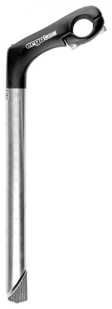 Ergotec Vorbau Kobra Tube SL 300mm/90mm Niro/Alu,schwarz/silb,30°,1 1/8",Ø25,4mm 2/3