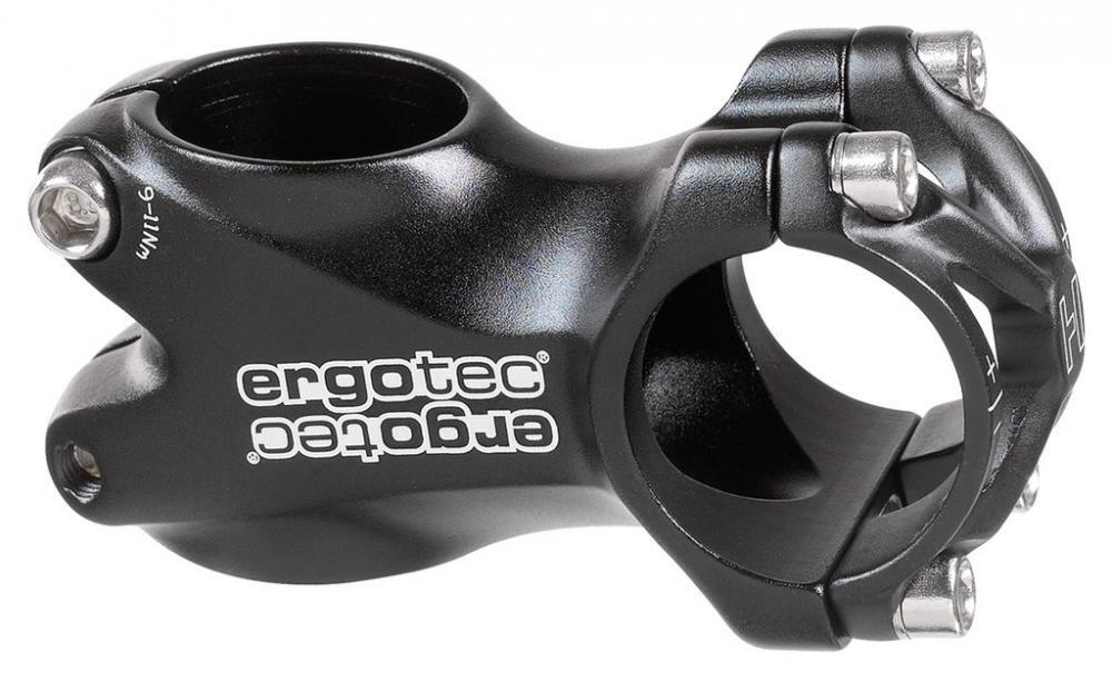 Ergotec AHEAD Potence Piranha Alu noir 1 1/8" Ø 31,8mm 70mm 6° 3/3