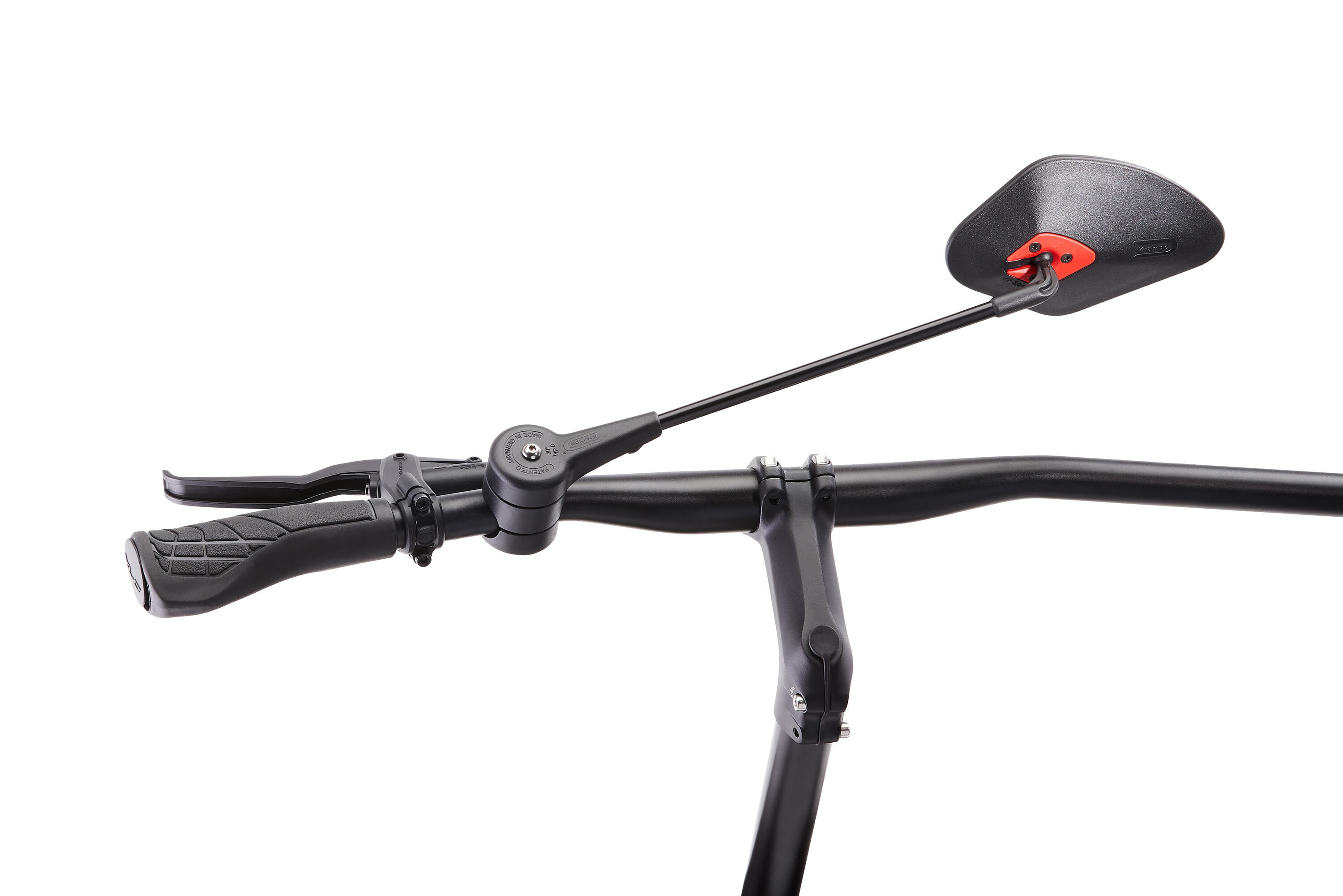 Krampe Fahrradspiegel KF Sport Typ D 20° links große Außenklemmung schwarz 4/5