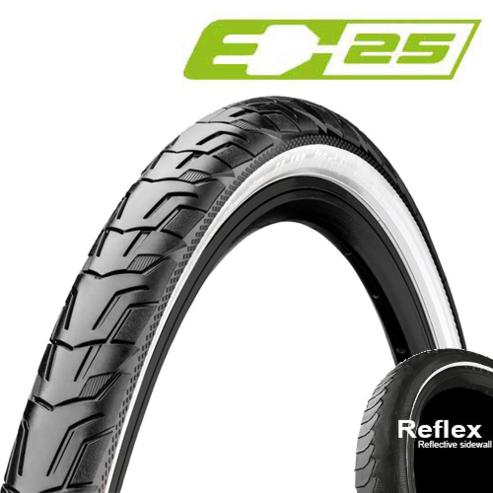 Continental 42-622 RIDE City, E-25, Draht, Reflex schwarz/weiß 2/3