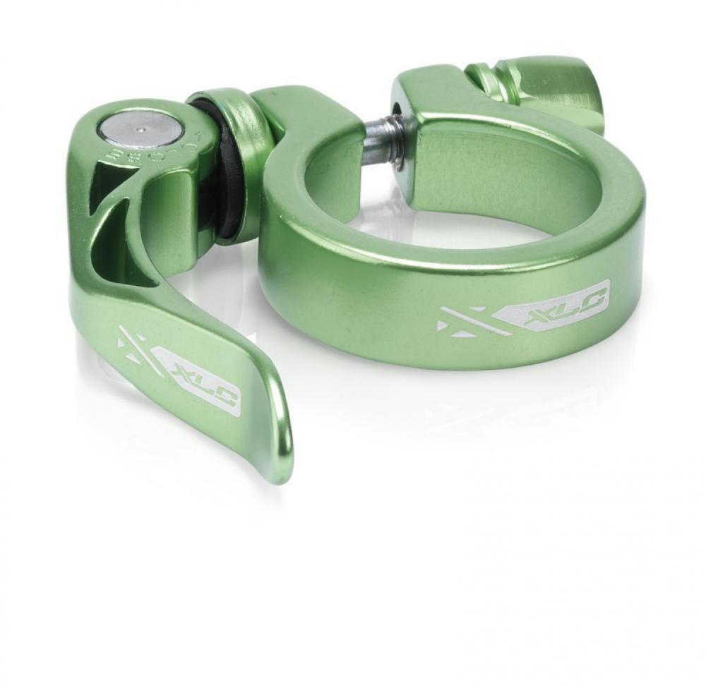 XLC Sattelstütz-Klemmring PC-L04 Ø 34,9 mm limegreen mit Schnellspanner 2/3