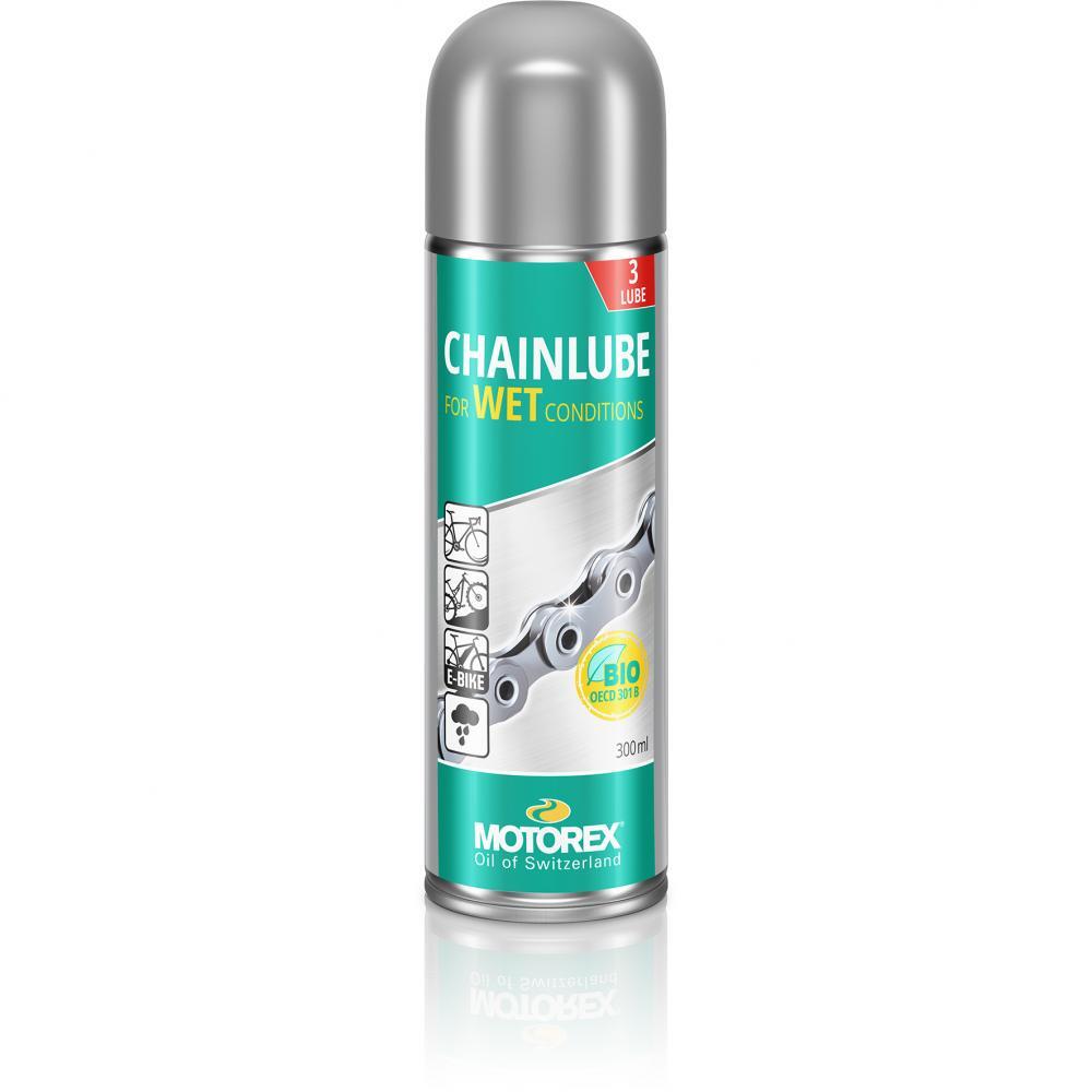 Chain lubricant for wet conditions aerosol Motorex