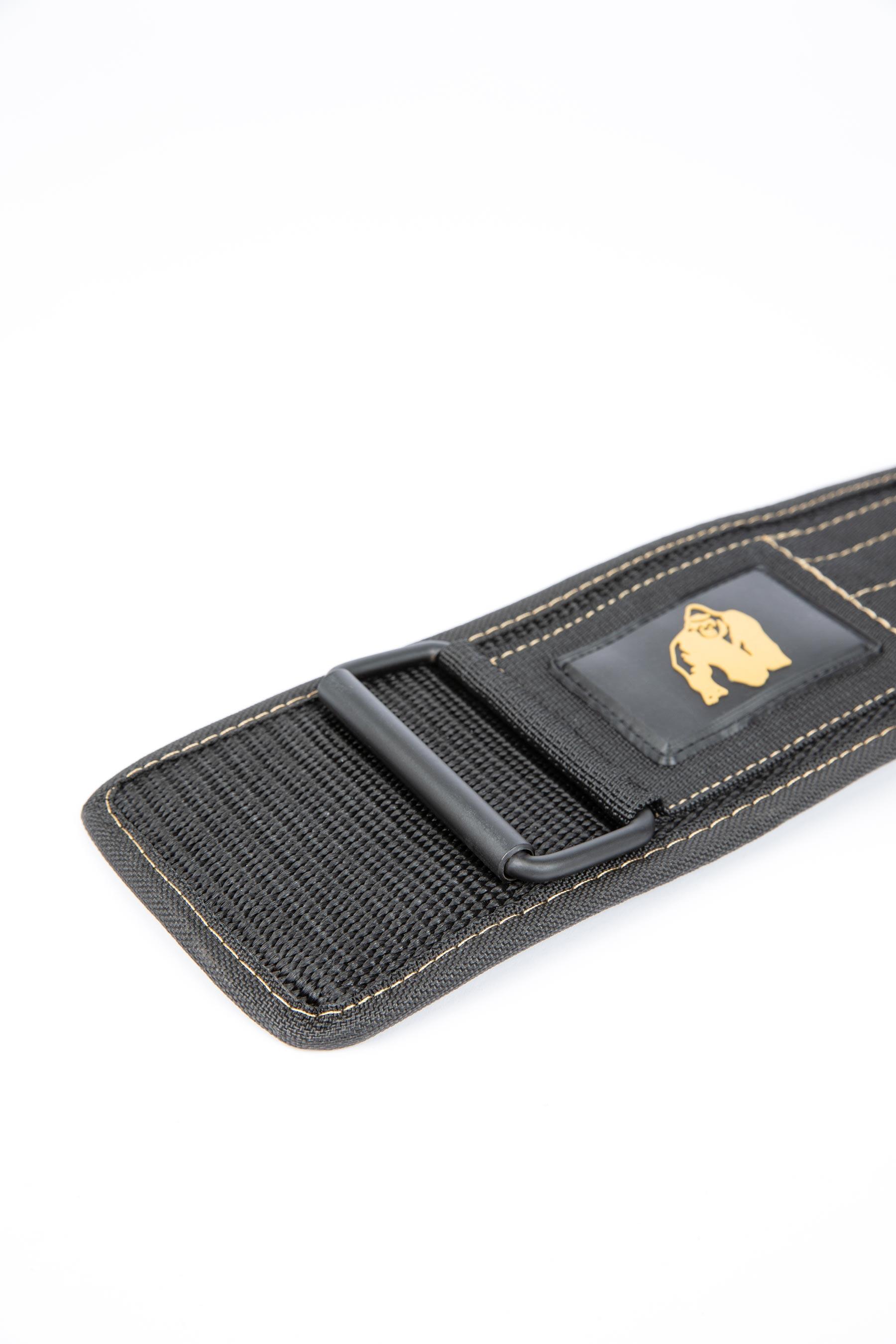 Gorilla Wear 4 Inch Nylon Lifting Belt - Black/Gold - S/M 5/5